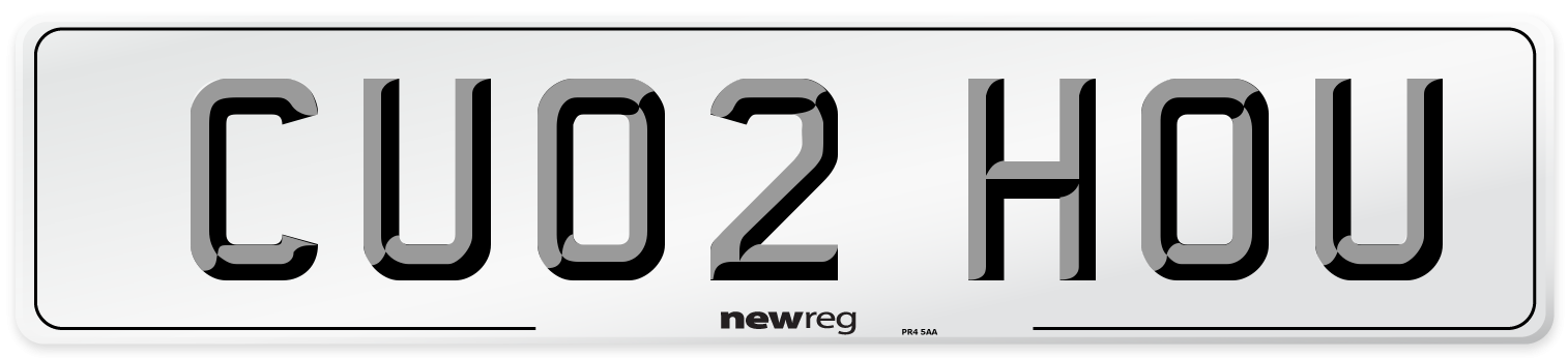 CU02 HOU Number Plate from New Reg